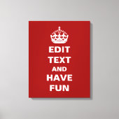 Voeg hier je eigen tekst toe! canvas afdruk (Voorkant)