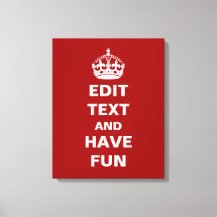 Voeg hier je eigen tekst toe! canvas afdruk