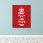 Voeg hier je eigen tekst toe! canvas afdruk (Insitu (Houten vloer))