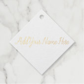 Voeg hier jouw naam aan aanpasbare stempel toe bedankjes labels (Voorkant)