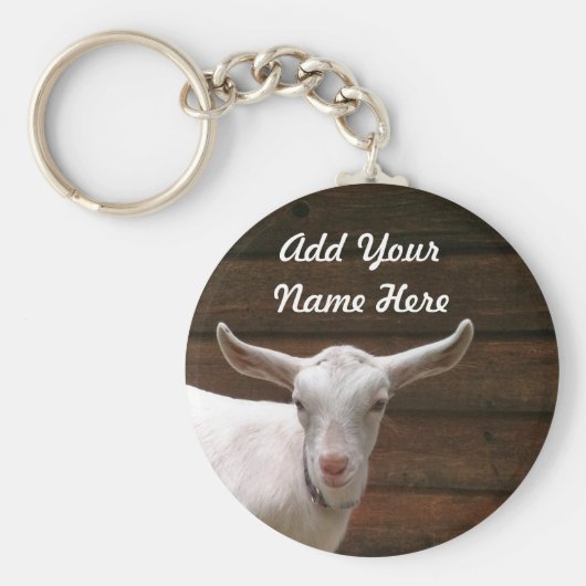 Voeg hier Jouw naam Sleutelhanger Geitenvlees toe (Voorkant)