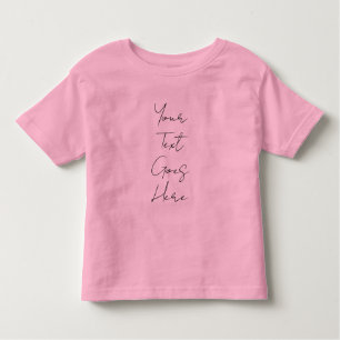 Voeg hier Jouw tekst Afbeelding Roze aangepaste Sj Kinder Shirts