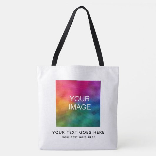 Voeg hier Jouw tekst Name Afbeelding Photo Logo to Tote Bag (Voorkant)