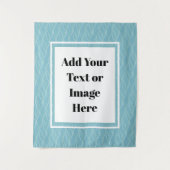 Voeg hier Jouw tekst of Afbeelding Blauwe Golfstro Wandkleed (Voorkant)