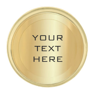 Voeg hier Jouw tekst toe aan Aangepaste Faux Gold  Vergulde Reverspeld
