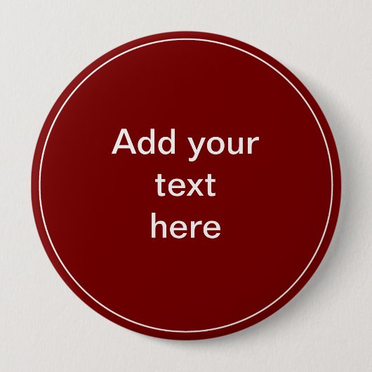 Voeg hier Jouw tekst toe - SJABLOON Ronde Button 4,0 Cm (Voorkant)