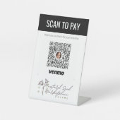 Voeg hier Logo QR Code Venmo betalen toe Reclamebord Met Voetstuk (Voorkant)