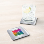 Voeg hier Logo Silver Kijk Sjabloon Hard Plastic t Bier Onderzetter (Rechterzijde)