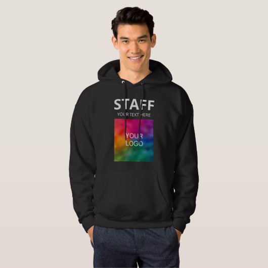 Voeg hier Logo tekst toe Personeelsbezetting lid M Hoodie (Voorkant volledig)