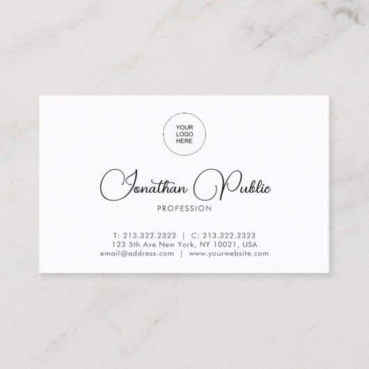 Voeg hier Moderne toe uploaden van eigen bedrijfs Visitekaartje (Achterkant)