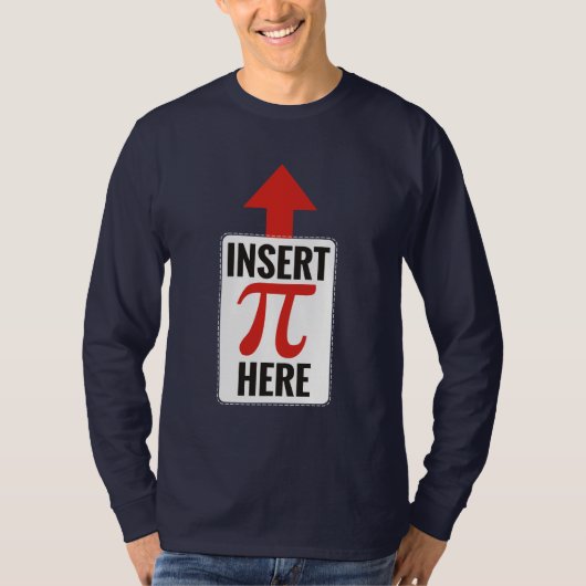 Voeg hier Pi in T-shirt (Voorkant)