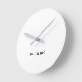 Voeg hier tekst gedrukt rond acrylgrijs toe ronde klok (Hoek)