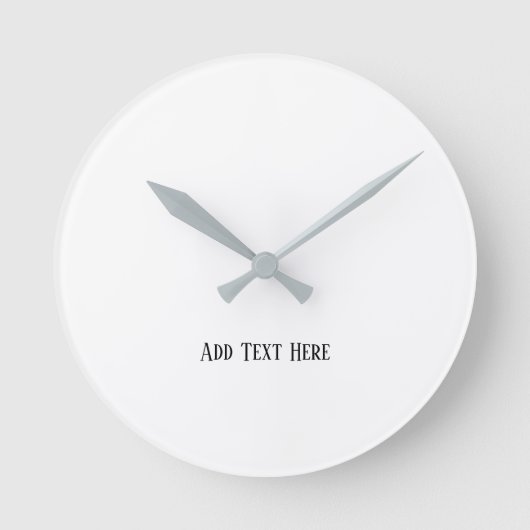 Voeg hier tekst gedrukt rond acrylgrijs toe ronde klok (Voorkant)