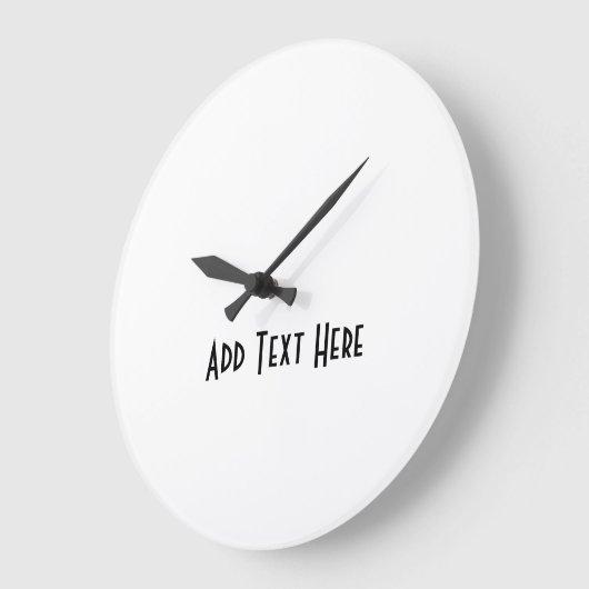 Voeg hier tekst Gedrukte Handkleur Zwart Stijlvol Grote Klok (Hoek)