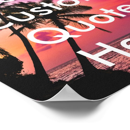 Voeg hier uw aangepaste offerte met strand achterg poster (Hoek)