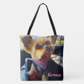 Voeg hier uw Afbeelding persoonlijke foto in Tote Bag (Achterkant)