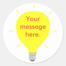 Voeg hier uw bericht toe Yellow Light Bulb Sticker