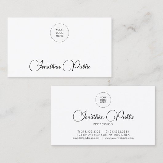 Voeg hier uw eigen Logo van het Bedrijf Sjabloon t Visitekaartje (Voorkant / Achterkant)