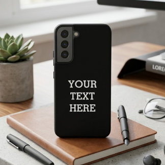 Voeg hier uw eigen tekst toe zwart en wit samsung galaxy hoesje