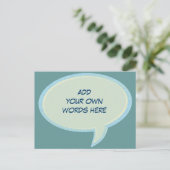 Voeg hier uw eigen woorden toe briefkaart (Staand voorkant)
