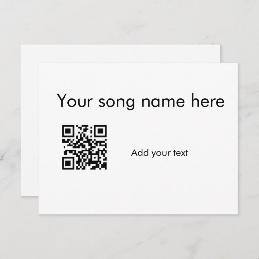 Voeg hier uw liednaam toe q of code tekstnaam haar briefkaart (Voorkant / Achterkant)