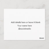 Voeg hier uw liednaam toe q of code tekstnaam haar briefkaart (Achterkant)