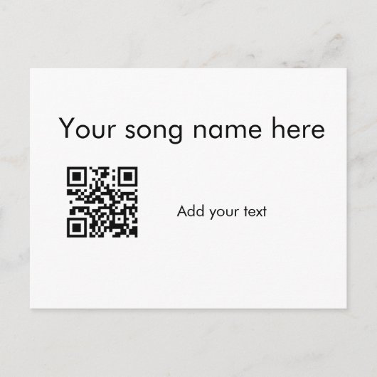 Voeg hier uw liednaam toe q of code tekstnaam haar briefkaart (Voorkant)