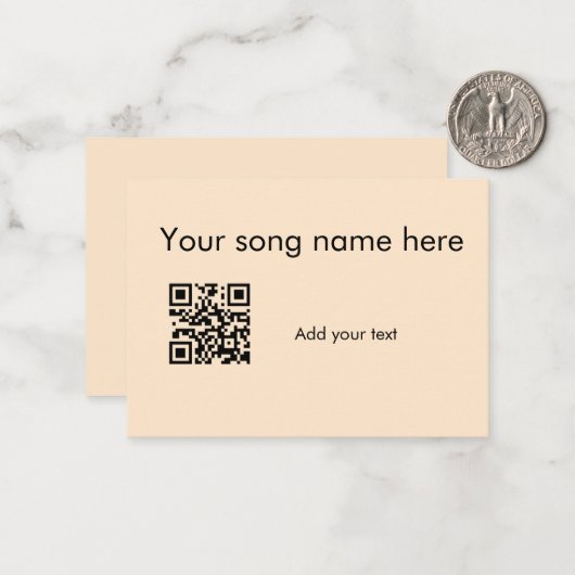 Voeg hier uw liednaam toe q of code tekstnaam haar notitiekaartje (Voorkant / Achterkant in situ)