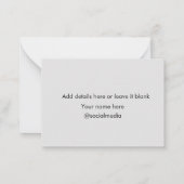 Voeg hier uw liednaam toe q of code tekstnaam haar notitiekaartje (Achterkant)