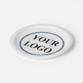 VOEG HIER UW LOGO Baby shower Minimalist Simple Papieren Bordje (Gekanteld)