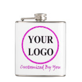 VOEG HIER UW LOGO CUSTOM WEDDING GIFT Flask Heupfles (Voorkant)