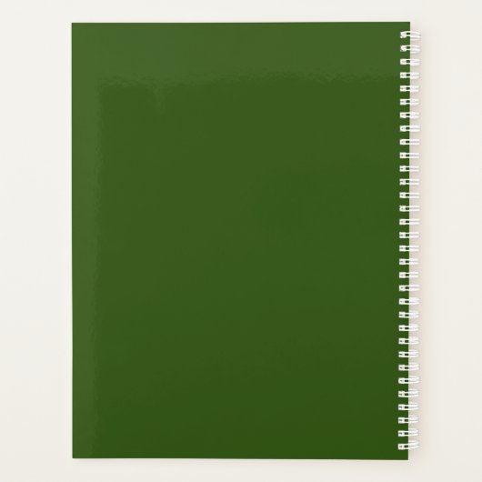 Voeg hier uw Logo tekst toe Sjabloon Forest Green Planner (Achterkant)