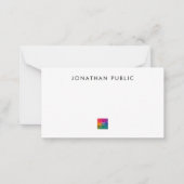 Voeg hier uw Logo toe Eenvoudige Minimalistische S Notitiekaartje (Voorkant)