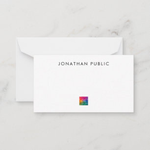 Voeg hier uw Logo toe Eenvoudige Minimalistische S Notitiekaartje