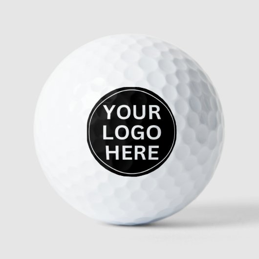 Voeg hier uw Logo toe l Promotional Black & White Golfballen (Voorkant)
