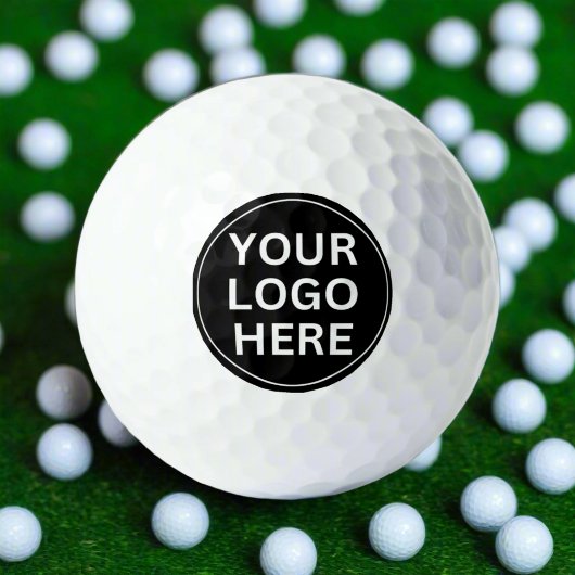Voeg hier uw Logo toe l Promotional Black & White Golfballen