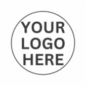 Voeg hier uw Logo toe l Promotional Black & White Sticker (Voorkant)