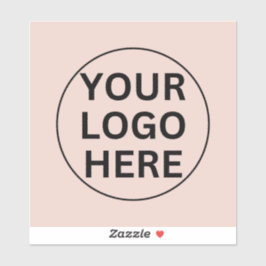 Voeg hier uw Logo toe l Promotional Blush Pink Sticker