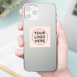 Voeg hier uw Logo toe l Promotional Blush Pink Sticker