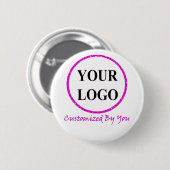 VOEG HIER UW LOGO TOE RONDE BUTTON 5,7 CM (Voorkant /achterkant)