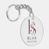Voeg hier uw logo toe sleutelhanger (Voorkant Links)