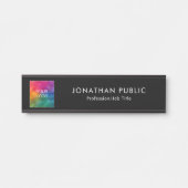 Voeg hier uw Logo van uw bedrijf toe, elegant desi Deurbordje (Voorkant)