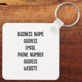 Voeg hier uw zakelijke Logo aan toe Sleutelhanger (Achterkant)