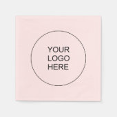 Voeg hier uw zakelijke Logo toe Roze Servet (Voorkant)