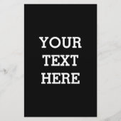 Voeg hier zwart-wit uw eigen aangepaste tekst toe briefpapier (Voorkant)
