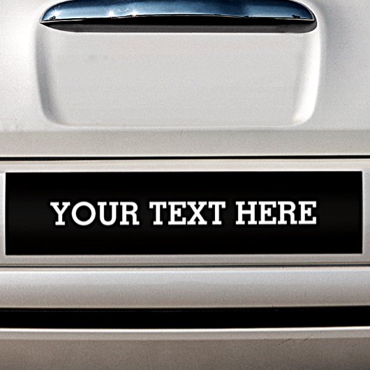 Voeg hier zwart-wit uw eigen aangepaste tekst toe bumpersticker