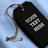 Voeg hier zwart-wit uw eigen aangepaste tekst toe cadeaulabel