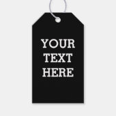 Voeg hier zwart-wit uw eigen aangepaste tekst toe cadeaulabel (Voorkant)