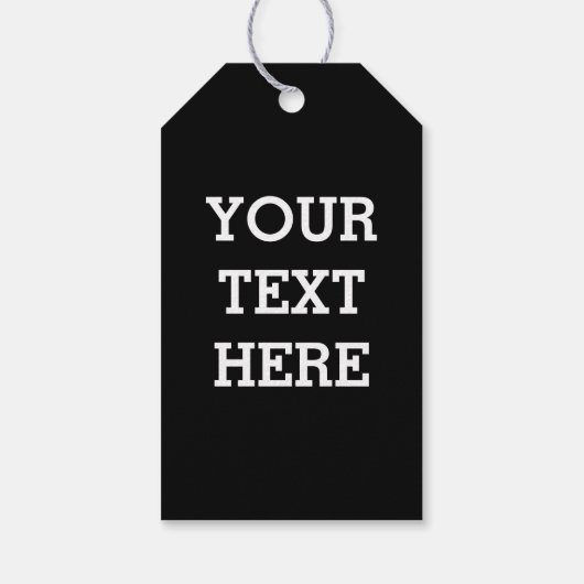 Voeg hier zwart-wit uw eigen aangepaste tekst toe cadeaulabel (Achterkant)