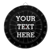 Voeg hier zwart-wit uw eigen aangepaste tekst toe dartbord (Voorkant)